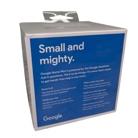 Google Home Mini Smart Speaker Google Assistant Chalk GA00210-US New - Picture 2 of 10